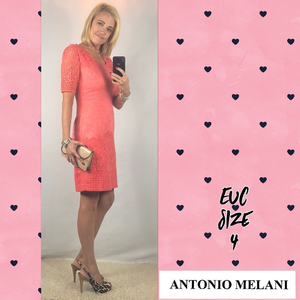 Antonio Melani Coral Lace/Crochet Stunning Dress
